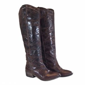 Steve Madden Manor Distressed Leather Tall Boots